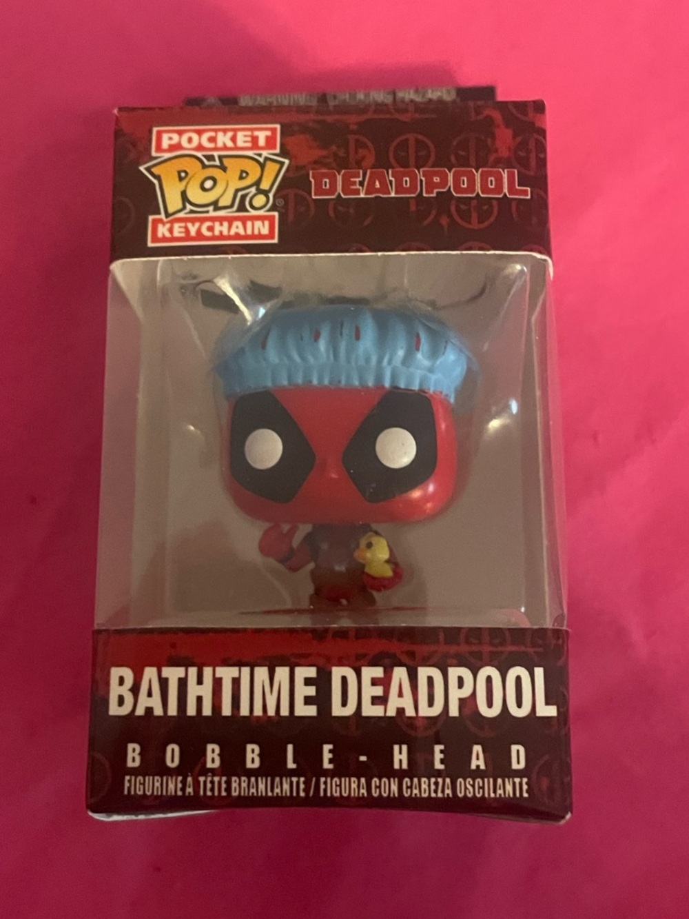Funko Pocket Pop Marvel Bathtime Deadpool Keychain NWOT